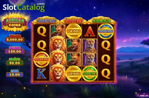 Скрин2. African Coins Hold and Spin слот