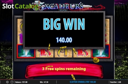 Скрин7. Excalibur's Choice слот