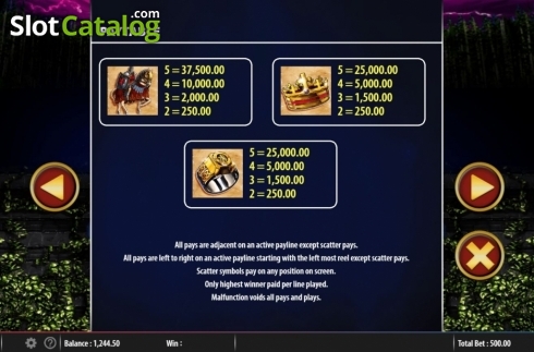 Скрин9. Excalibur's Choice слот
