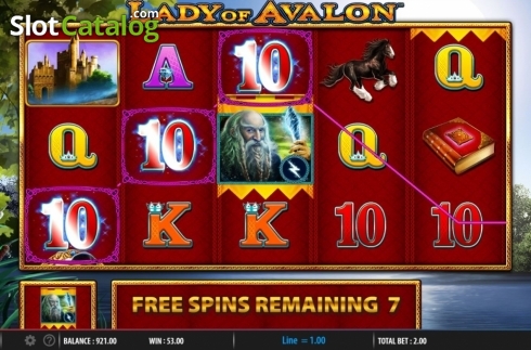 Скрин7. Lady of Avalon слот