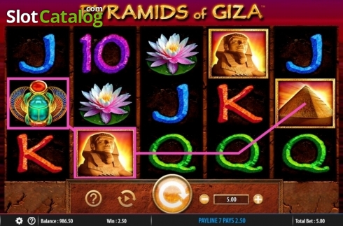 Скрин4. Pyramids of Giza слот
