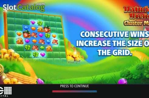 Скрин2. Rainbow Riches Cluster Magic слот