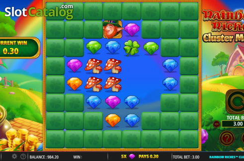 Скрин4. Rainbow Riches Cluster Magic слот