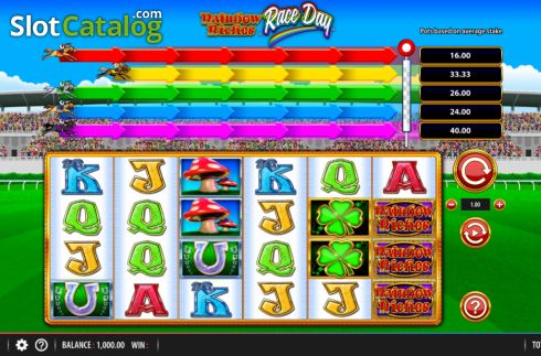 Скрин2. Rainbow Riches Race Day слот