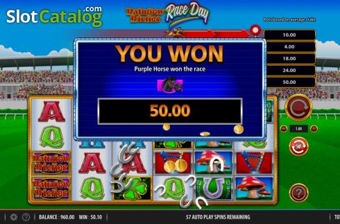 Скрин7. Rainbow Riches Race Day слот