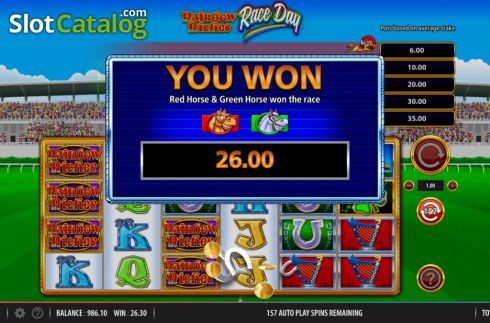 Скрин8. Rainbow Riches Race Day слот