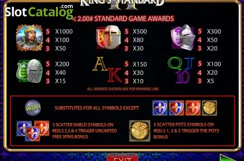 Скрин2. King's Standard II слот