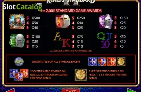 Скрин3. King's Standard II слот