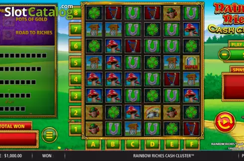 Скрин2. Rainbow Riches Cash Cluster слот
