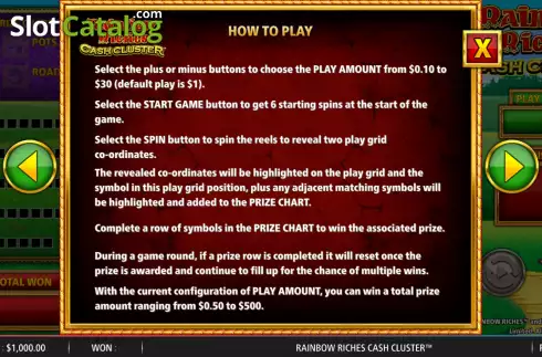 Скрин8. Rainbow Riches Cash Cluster слот