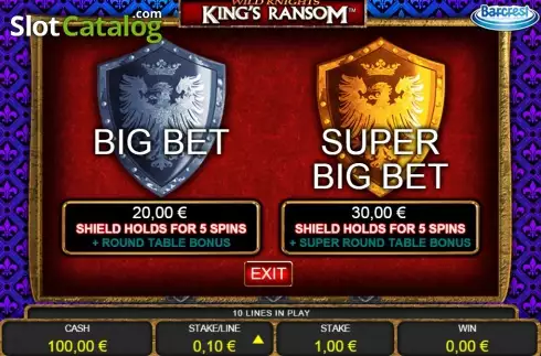 Скрин2. Wild Knights King's Ransom слот