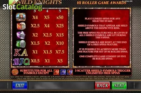 Скрин9. Wild Knights King's Ransom слот