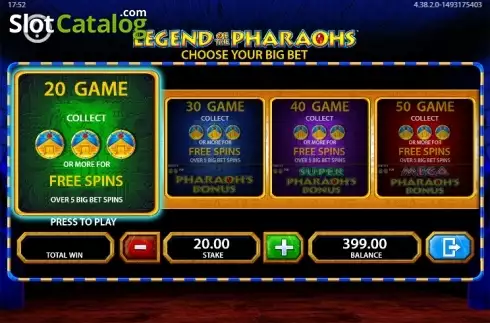 Скрин6. Legend of the Pharaohs слот