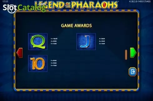 Скрин9. Legend of the Pharaohs слот