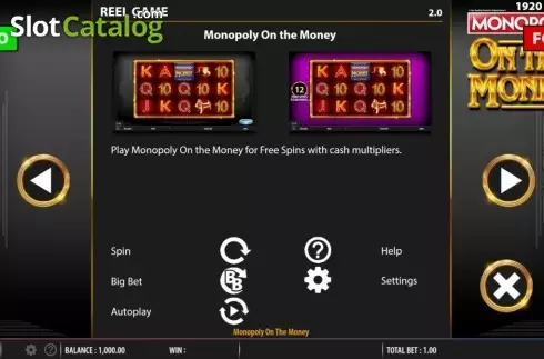 Скрин4. MONOPOLY On The Money слот
