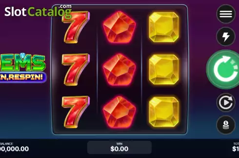 Скрин2. Gems, Win, Respin! слот