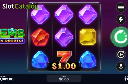 Скрин3. Gems, Win, Respin! слот