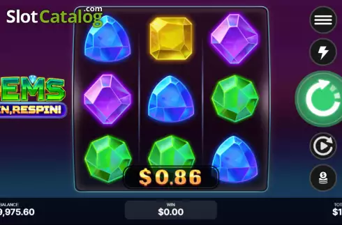Скрин4. Gems, Win, Respin! слот