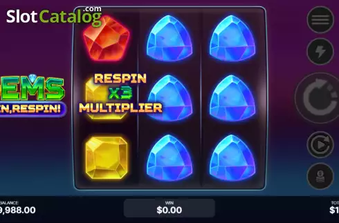 Скрин5. Gems, Win, Respin! слот