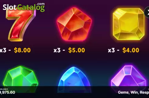 Скрин6. Gems, Win, Respin! слот