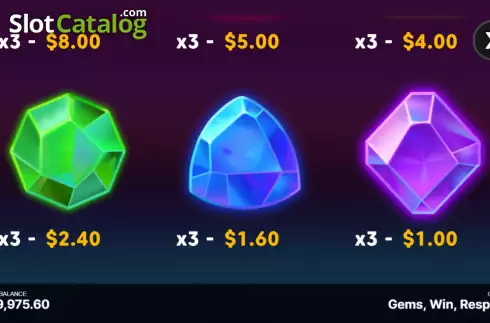 Скрин7. Gems, Win, Respin! слот
