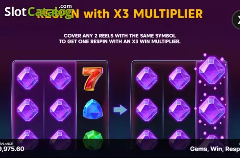 Скрин8. Gems, Win, Respin! слот