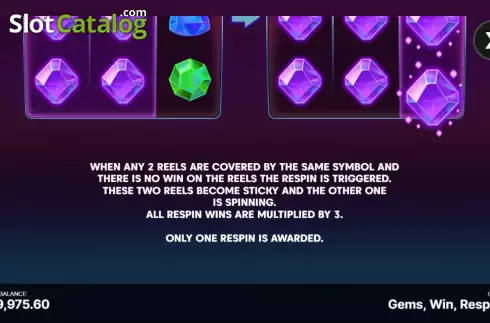 Скрин9. Gems, Win, Respin! слот