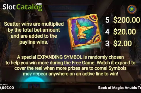 Скрин7. Book of Magic: Anubis Trial слот
