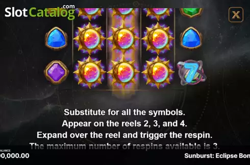 Скрин8. Sunburst: Eclipse Bonus слот