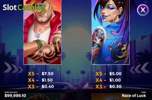 Скрин6. Race of Luck слот