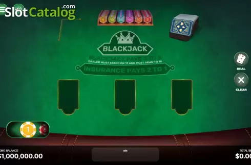 Скрин2. Blackjack (Begames) слот