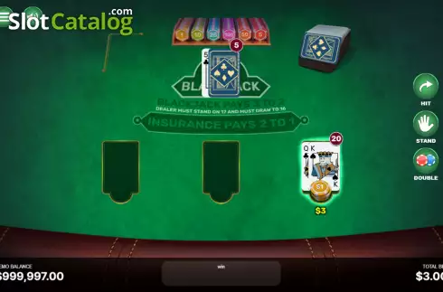Скрин3. Blackjack (Begames) слот