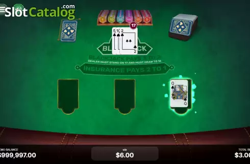 Скрин4. Blackjack (Begames) слот