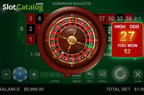 Скрин3. European Roulette (Begames) слот