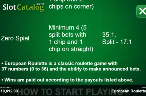 Скрин8. European Roulette (Begames) слот