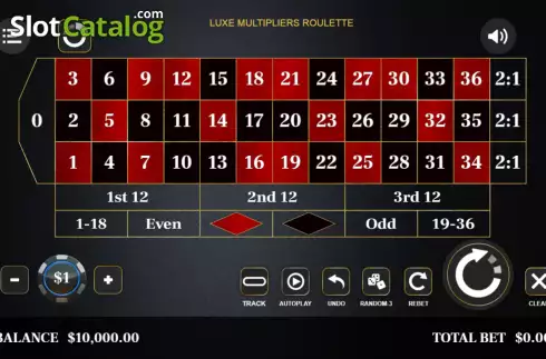 Скрин2. Luxe Multipliers Roulette слот