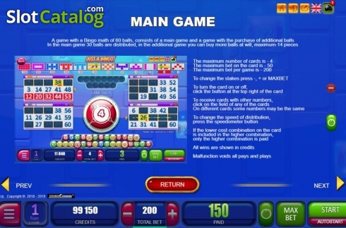 Скрин7. Just A Bingo слот