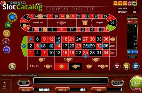 Скрин4. European Roulette (Belatra Games) слот