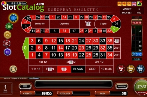 Скрин6. European Roulette (Belatra Games) слот