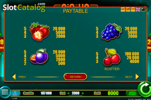 Скрин6. PinUp Fruits слот