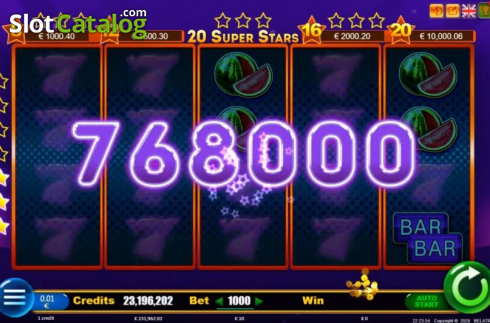 Скрин3. 20 Super Stars слот