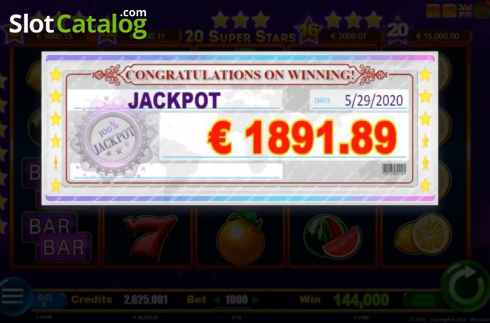 Скрин4. 20 Super Stars слот