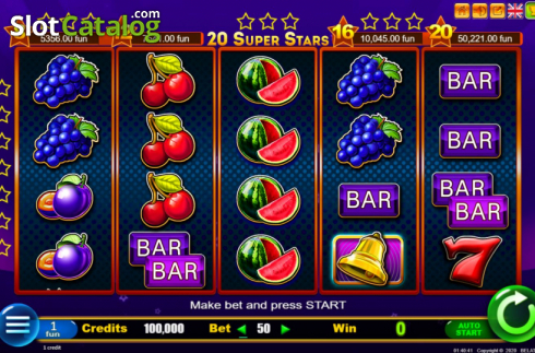 Скрин5. 20 Super Stars слот