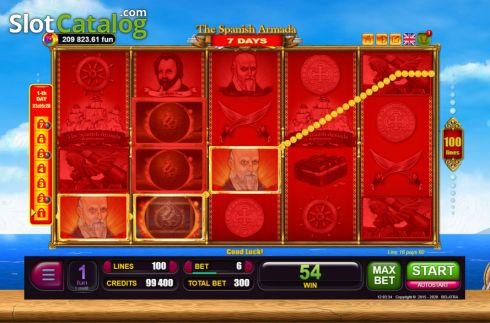 Скрин3. 7 Days The Spanish Armada слот