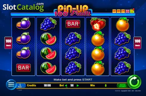 Скрин2. 100 Pin-Up Fruits слот