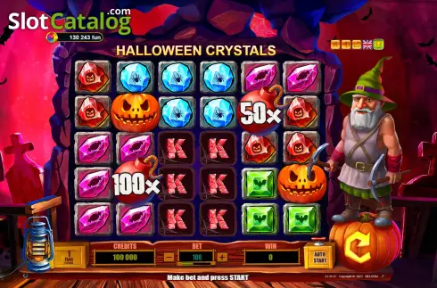 Скрин2. Halloween Crystals слот