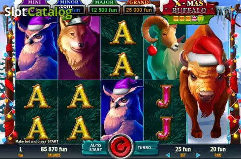 Скрин3. X-Mas Buffalo слот
