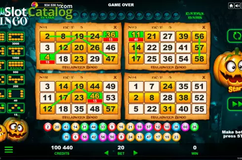 Скрин4. Halloween Bingo слот