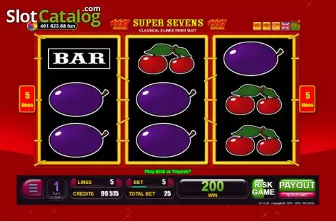 Скрин4. Super Sevens (Belatra Games) слот