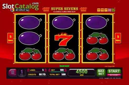 Скрин5. Super Sevens (Belatra Games) слот